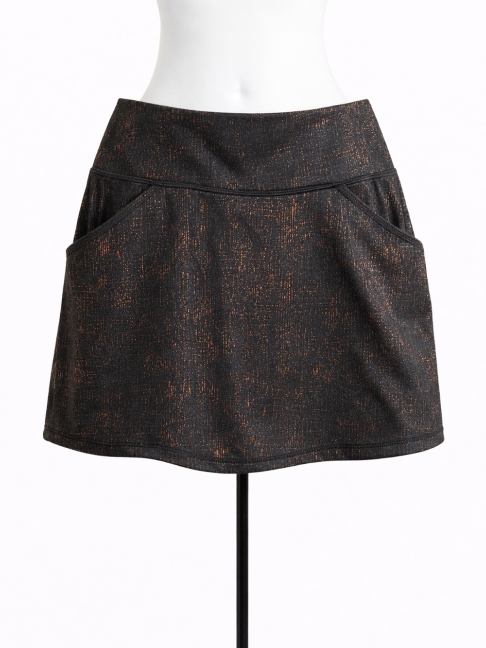 Lilly Pulitzer Sabbia Skort Black Metallic Textured Night Out Holiday Size M - Picture 3 of 8